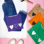 تیشرت کراپ قلبی دخترونه