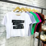 تیشرت کراپ اسپرت باشگاهی دخترانه