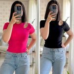 تیشرت کراپ کبریتی تیشرت کراپ