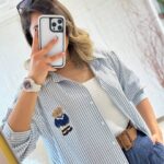 تونیک راه راه تونیک راه راه گلدوزی تونیک راه راه وارداتی