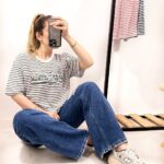 تیشرت راه راه دخترونه تیشرت راه راه قواره دار تیشرت راه راه تابستونی