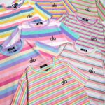 تیشرت راه راه وارداتی تیشرت نخ و پنبه تیشرت دخترونه تیشرت رنگی رنگی