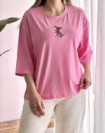 تیشرت باکسی تدی تیشرت لانگ دخترونه تیشرت باکسی ساده