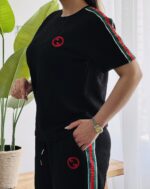 ست وارداتی گوچی ست اسپرت ست دخترونه تیشرت شلوارگوچی